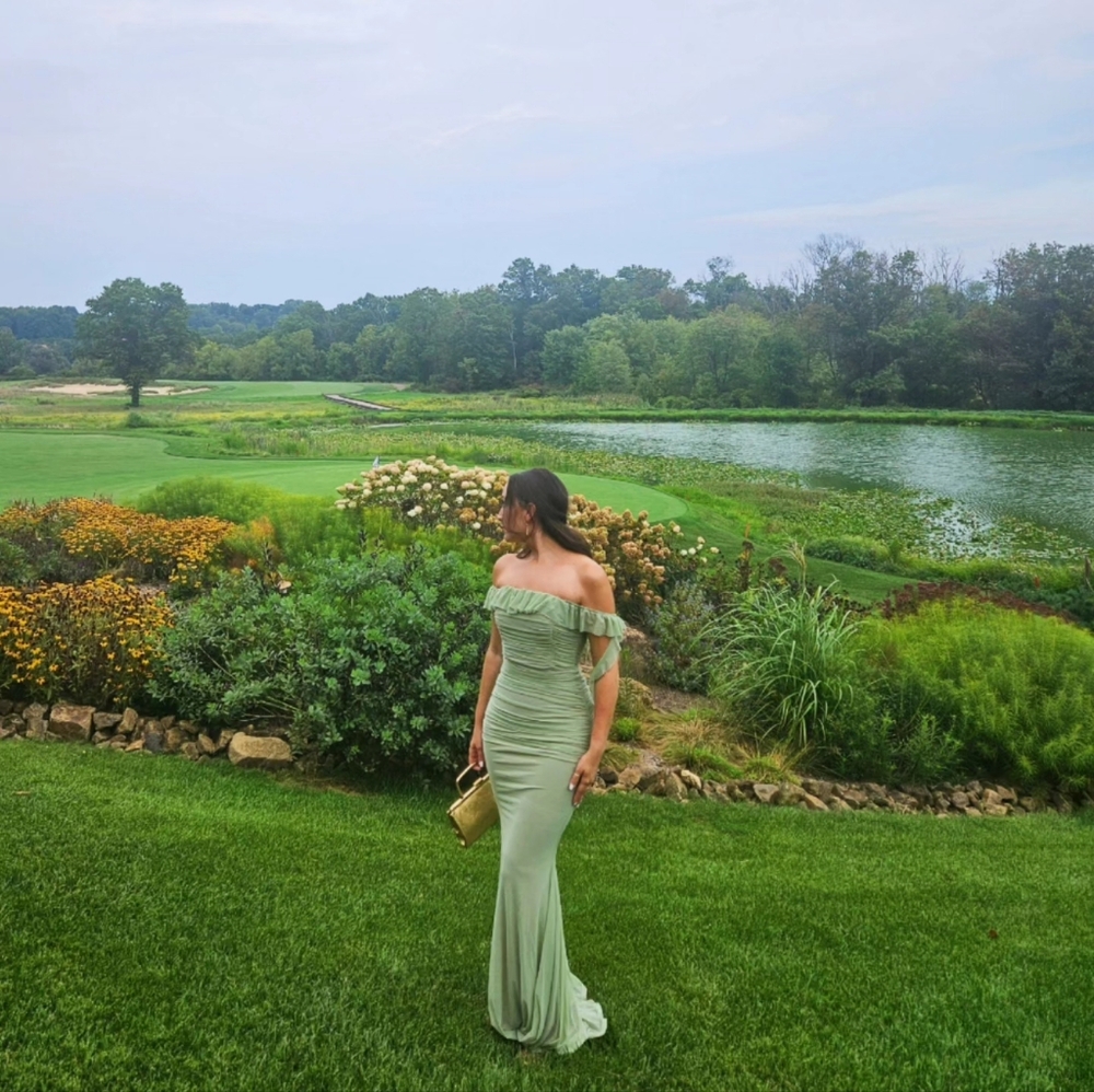 Windsor Sage Formal Gown Fairy Fabric